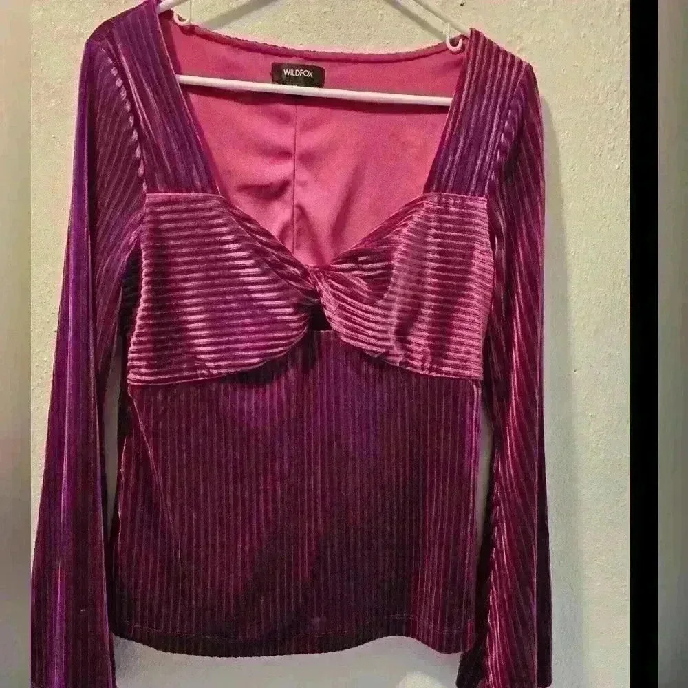 WILDFOX. velvet top size M